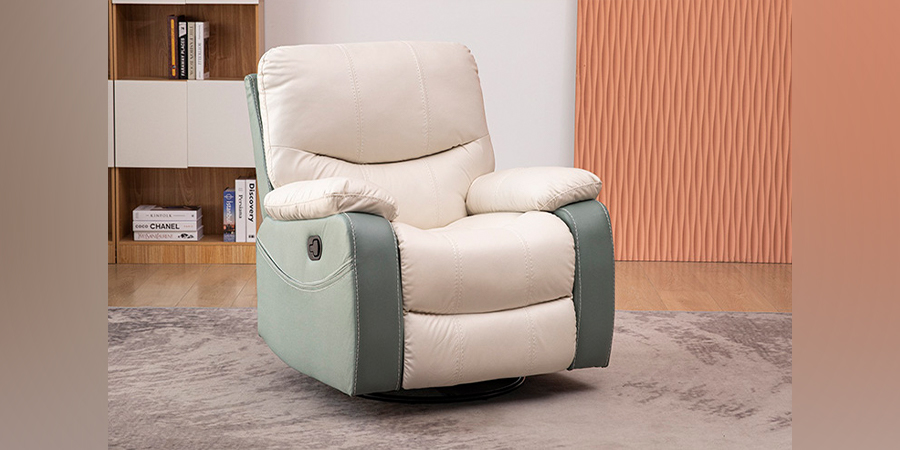 Neutral-color recliner chair