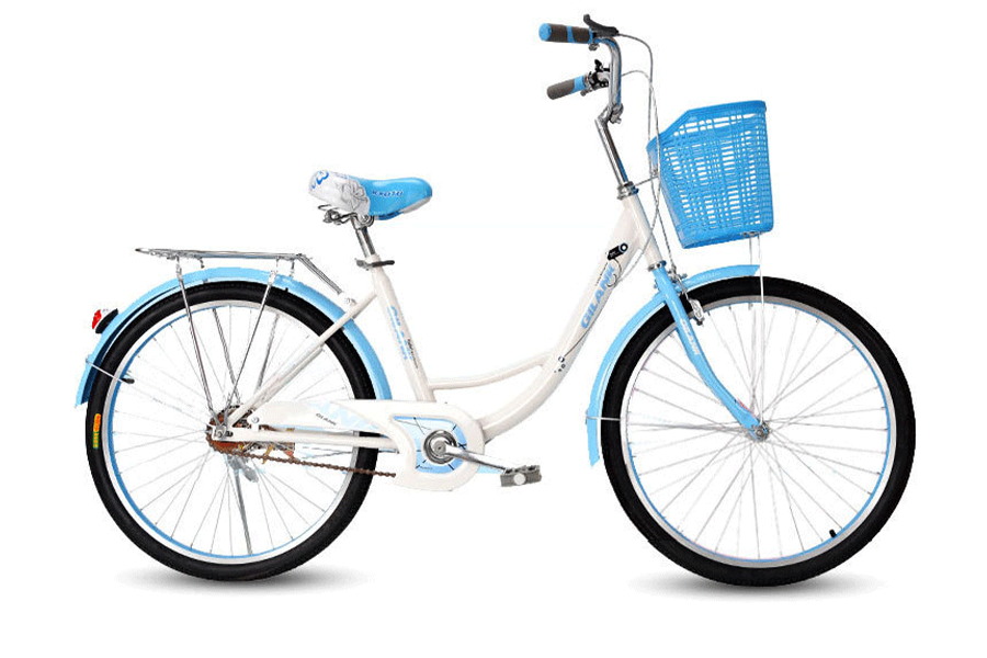 Unisex city bike with basket