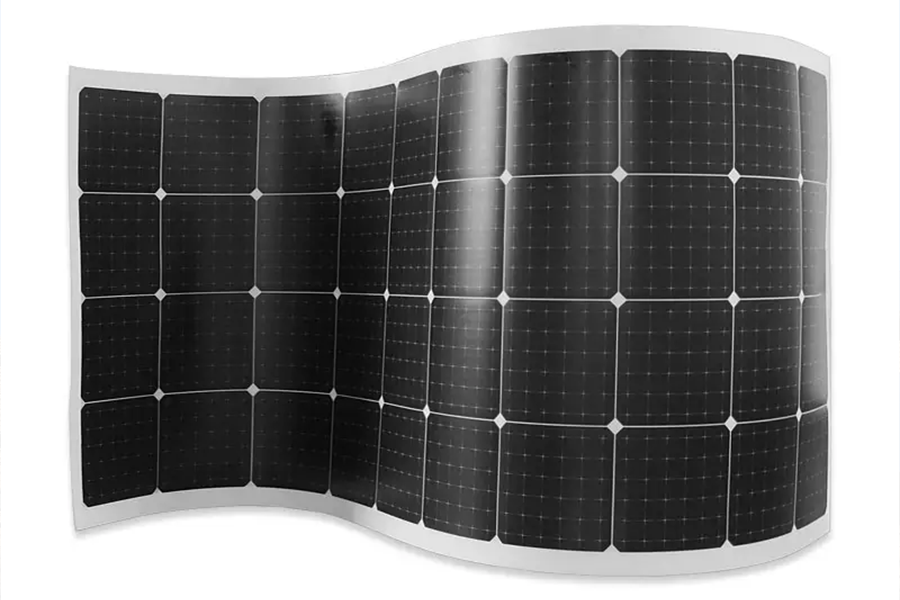 Image of a flexible solar panel