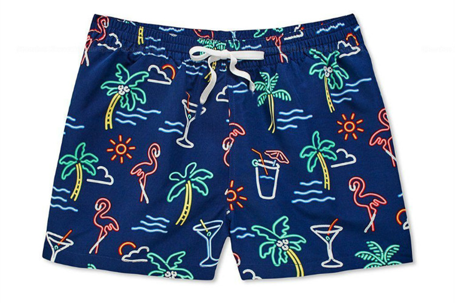 Beach short for kids with eco shore pattern