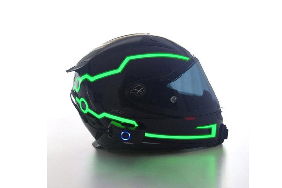 A smart waterproof LED motorcycle helmet