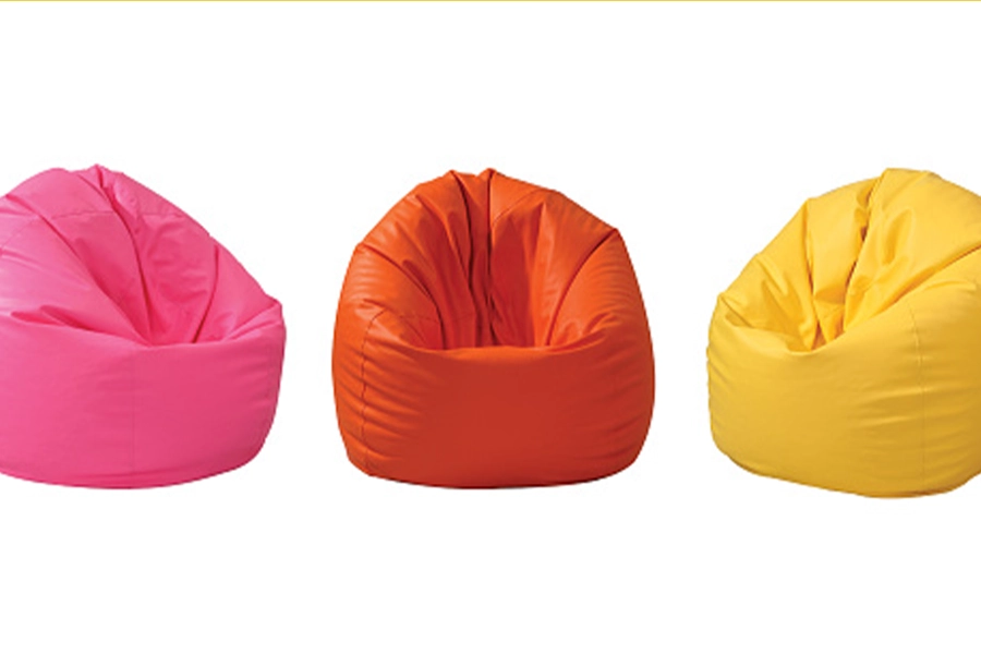Kids’ bean bag chairs in assorted colors