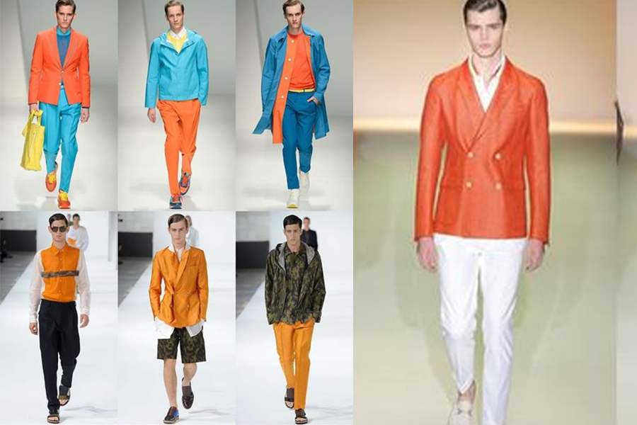 Bright and pastel oranges in 2022 menswear