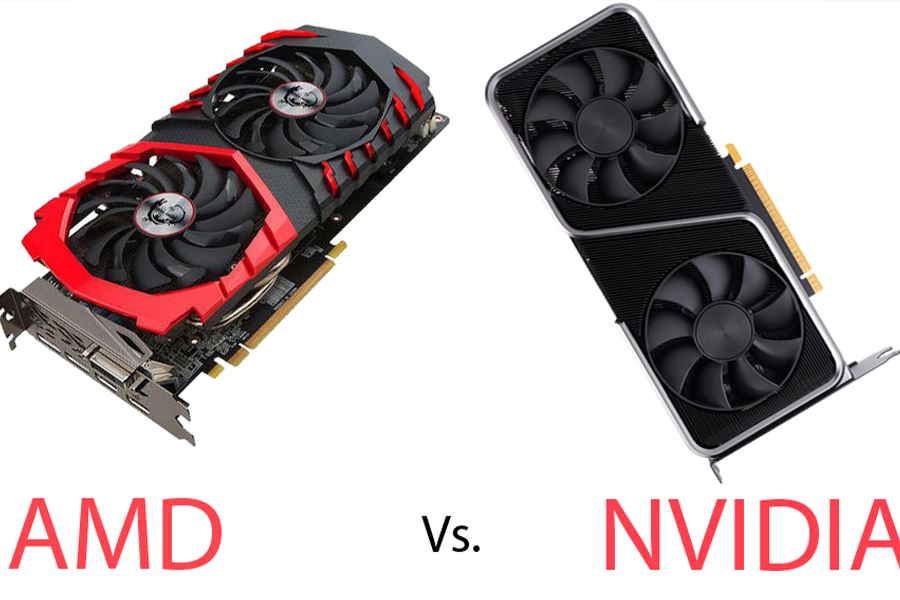 AMD and NVIDIA graphics cards going against each other