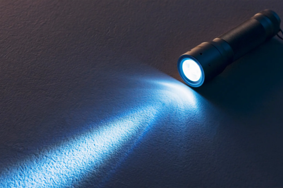 LED flashlight beam
