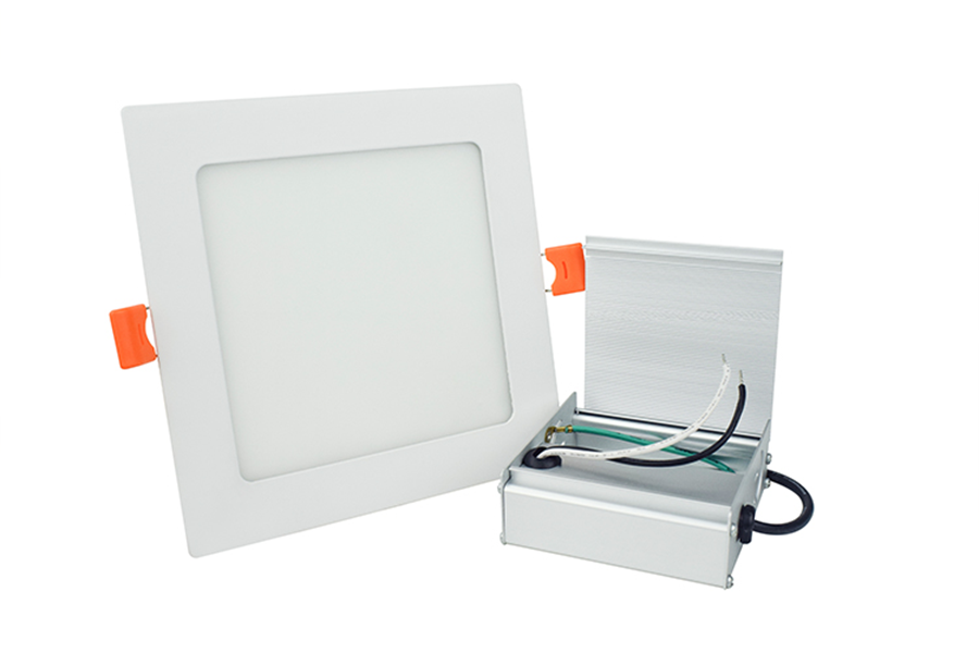 A color-adjustable LED panel light ranging from 2600-6500K