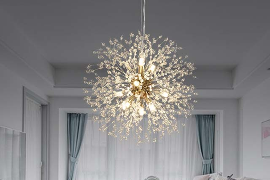 Nordic modern crystal dandelion chandelier