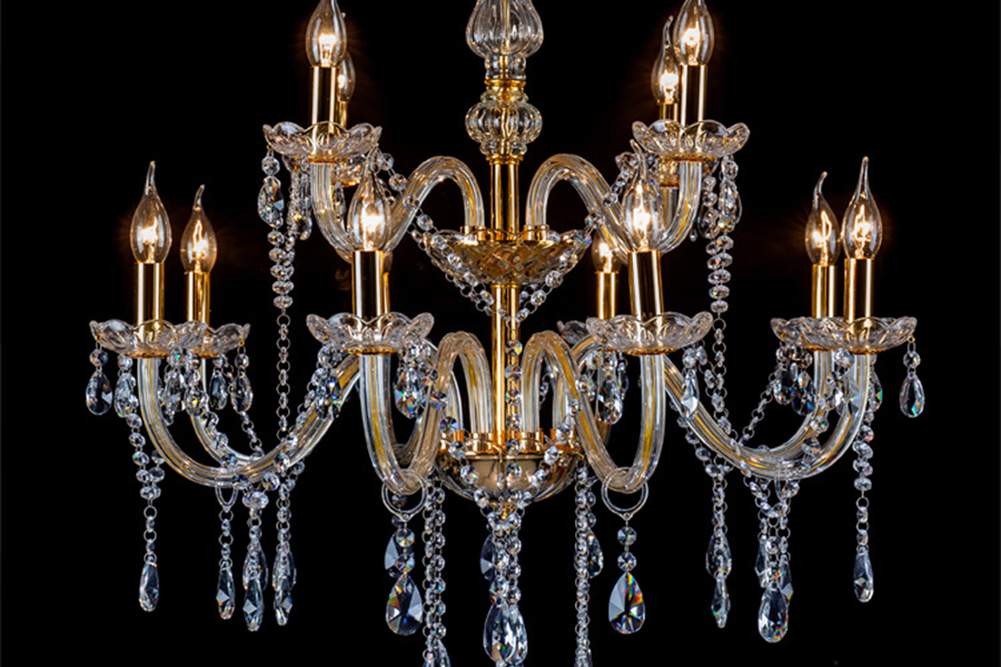Vintage Austrian antique crystal chandelier