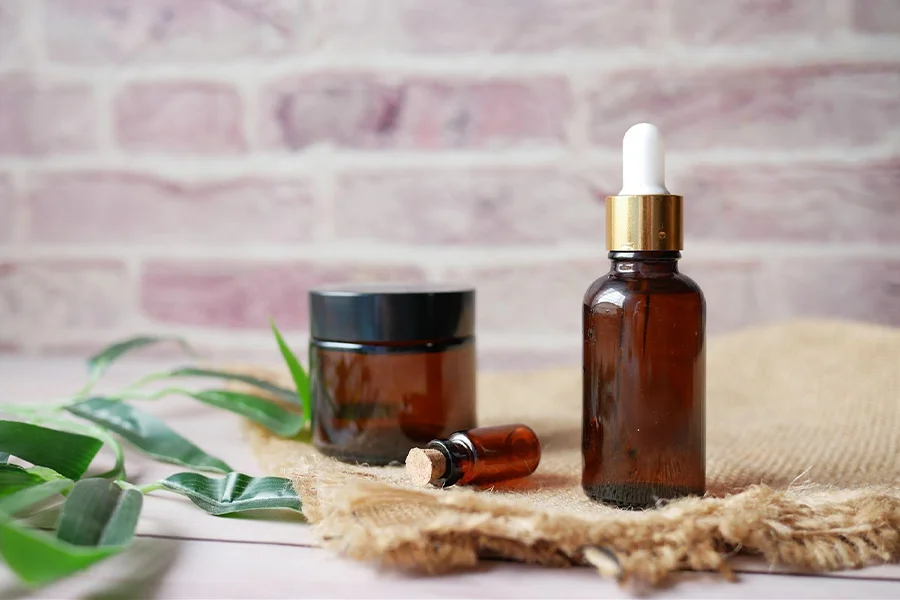 Cosmetics packaged in reusable containers