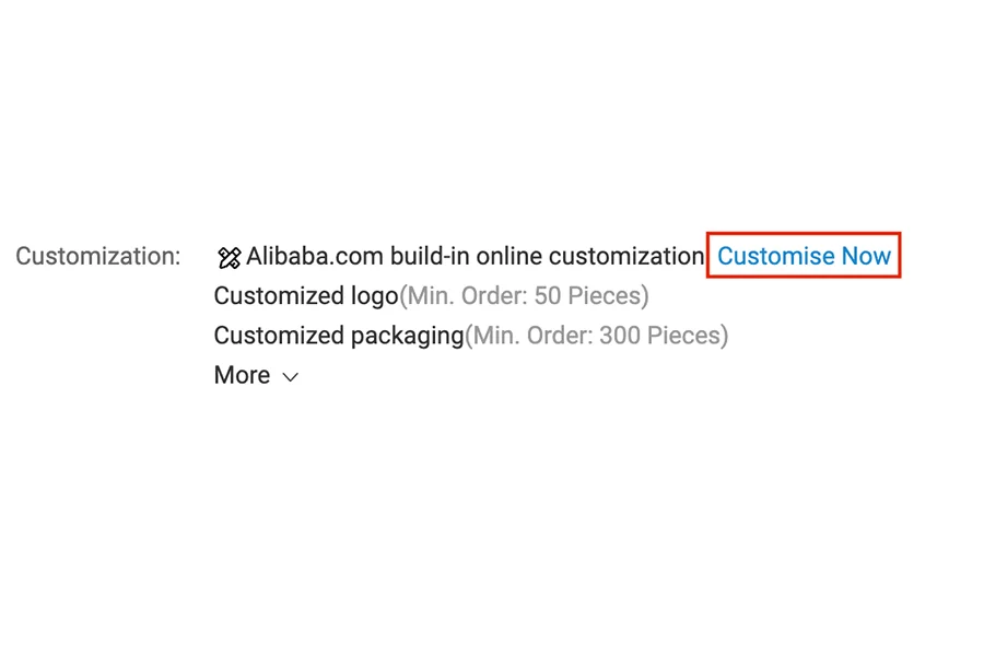 How to customise on Alibaba.com 