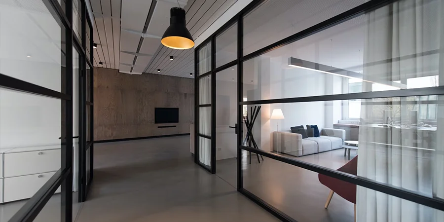 Modern office space with li