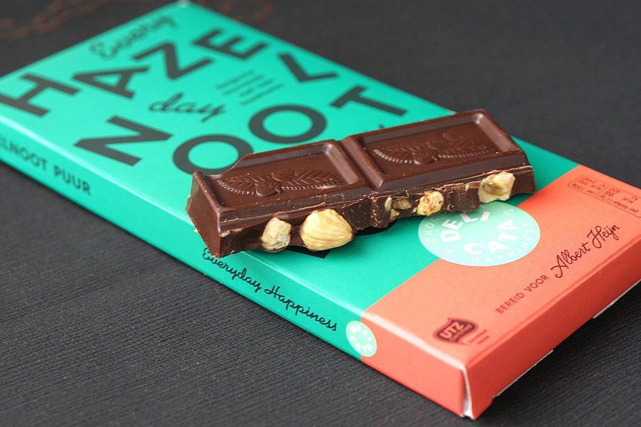 Printed paper packaged chocolate bar