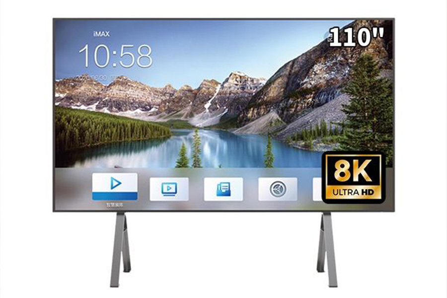 A 110 inches  large screen smart TV