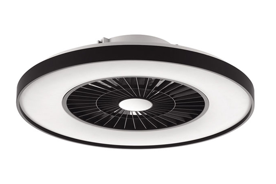 Enclosed LED ceiling fan with invisible blades