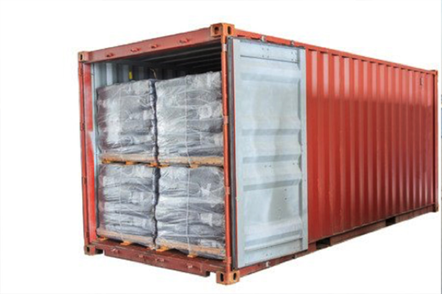 20ft container fully loaded with double stacked pallets