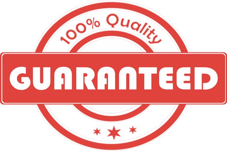 A 100% quality badge to ensure product guarantee