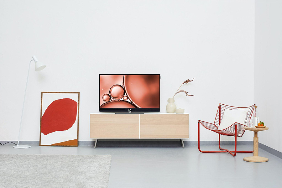 A flatscreen TV placed in a living room