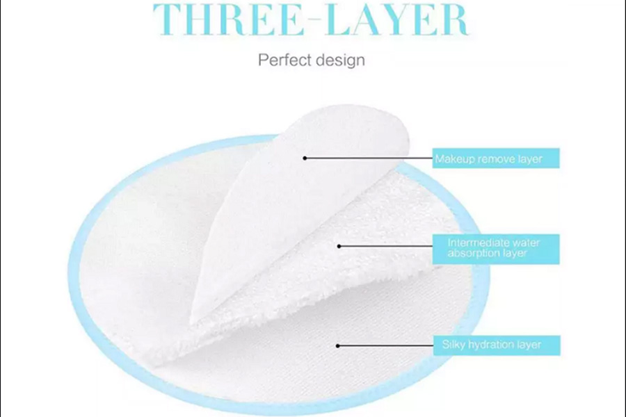 A three-layer toner pad with descriptions