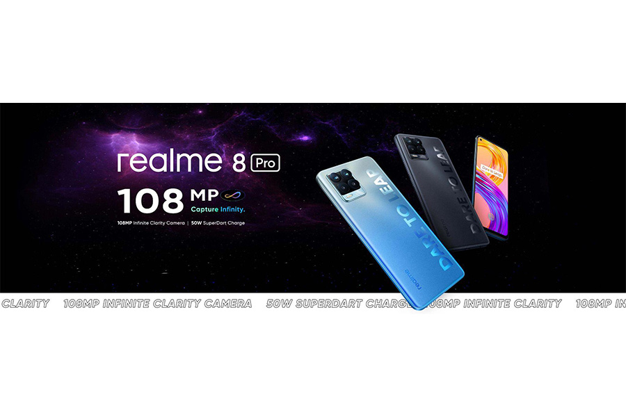 Banner showing selection of realme smartphones