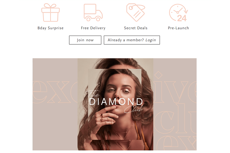 Diamond club is an attractive customer loyalty program name