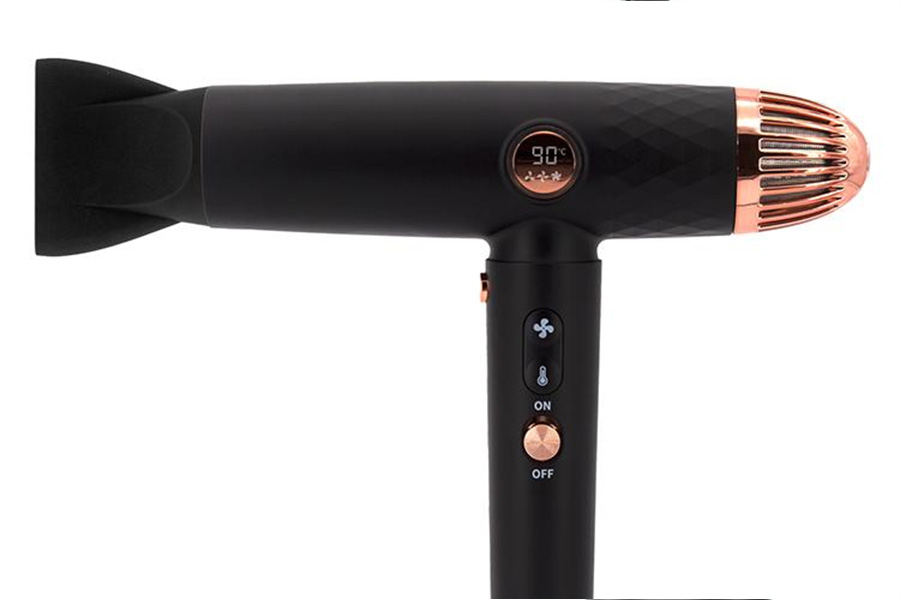 Hair dryer with multiple speed and heat settings