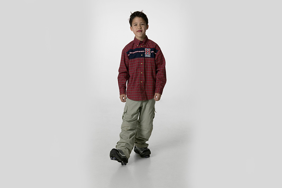 Kid posing in comfortable cargo pants