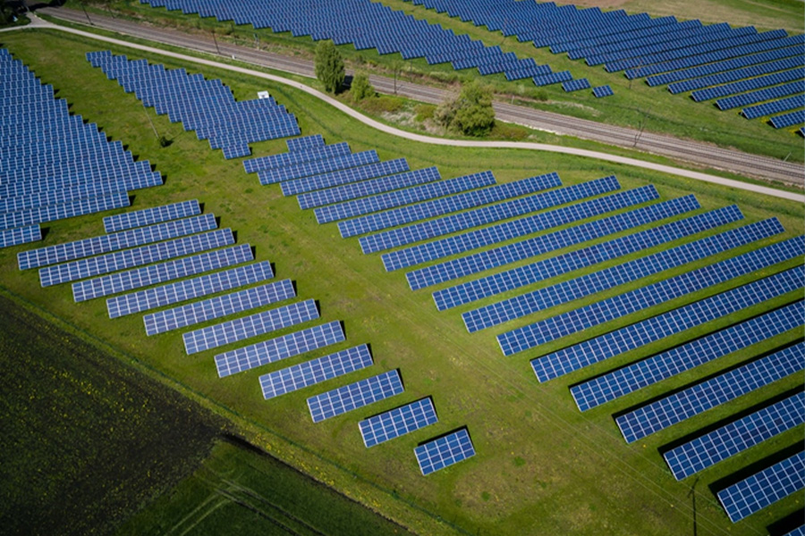 Large scale production of solar power