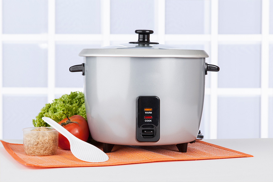 Slow cooker on a white background