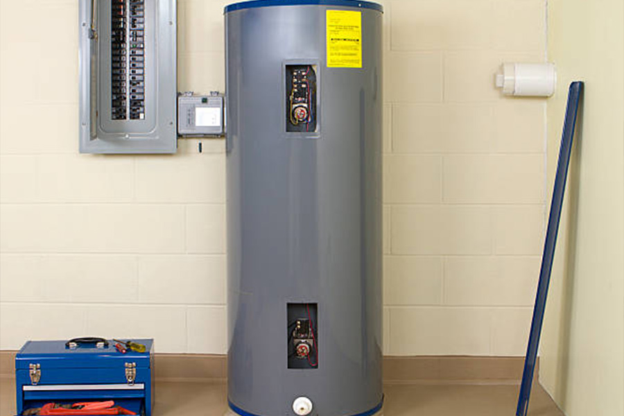 A boiler machine in a boiler room 