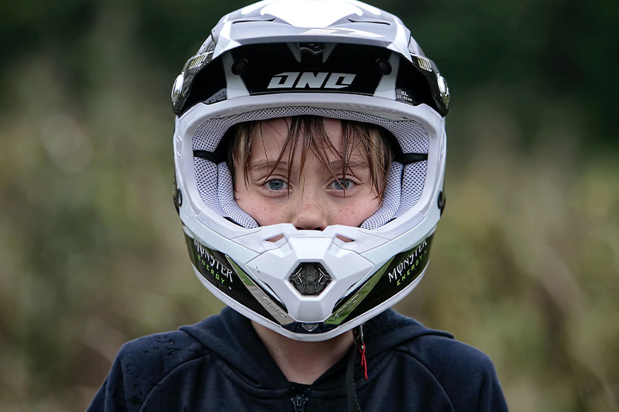 A full-face helmet offers maximum protection