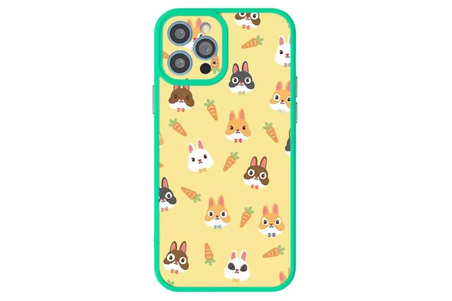 A rabbit and carrot-themed phone case