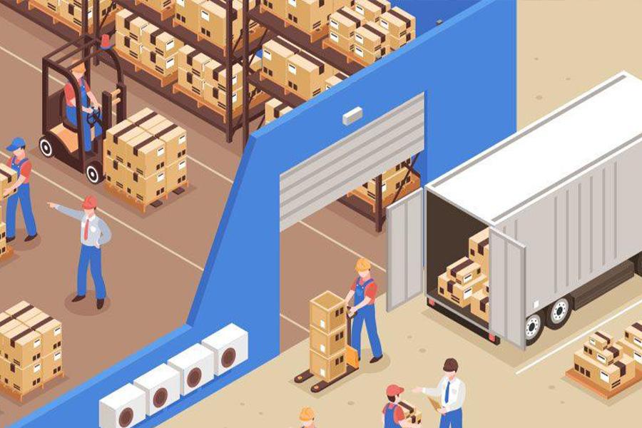 Graphic of warehouse operations