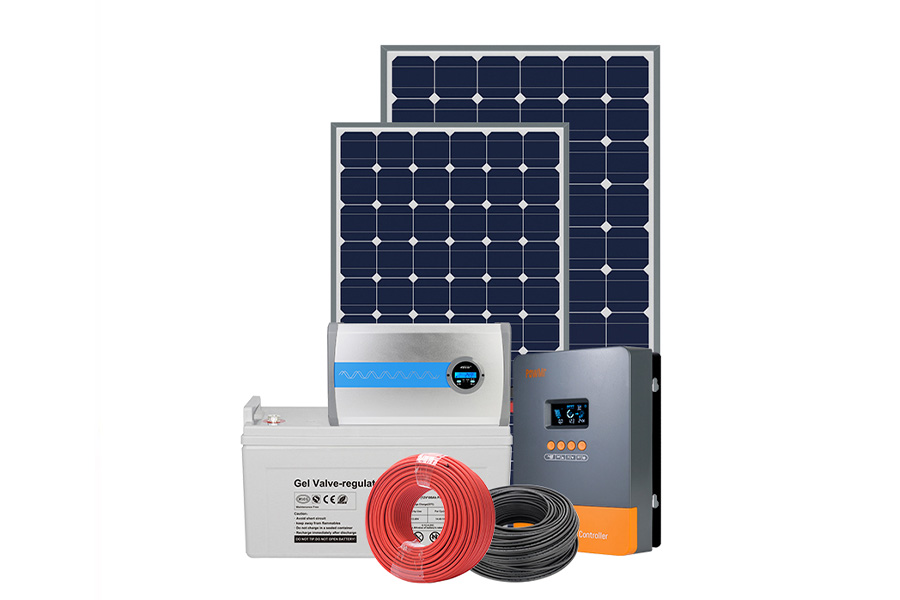 The different components of an off-grid photovoltaic system