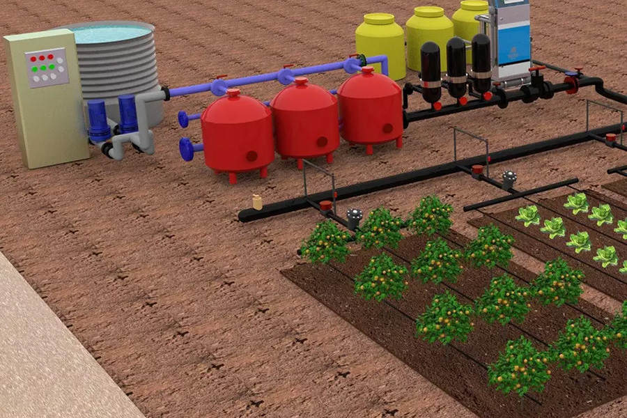 An automatic irrigation and fertilization system