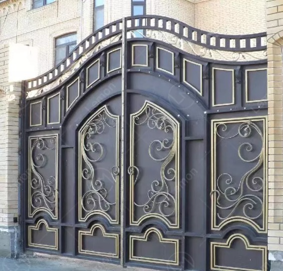 Image of a luxury dark decorative swing gate