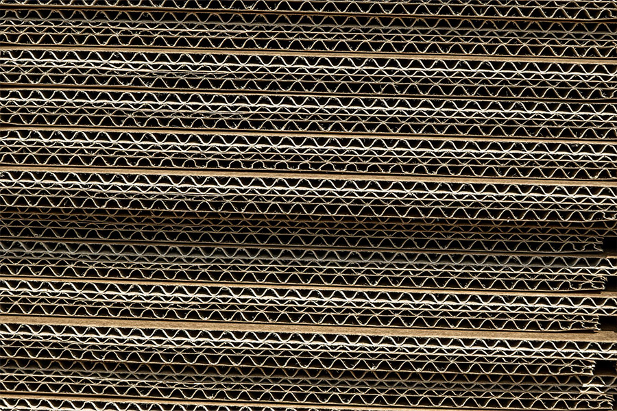 pile of corrugated paperboard