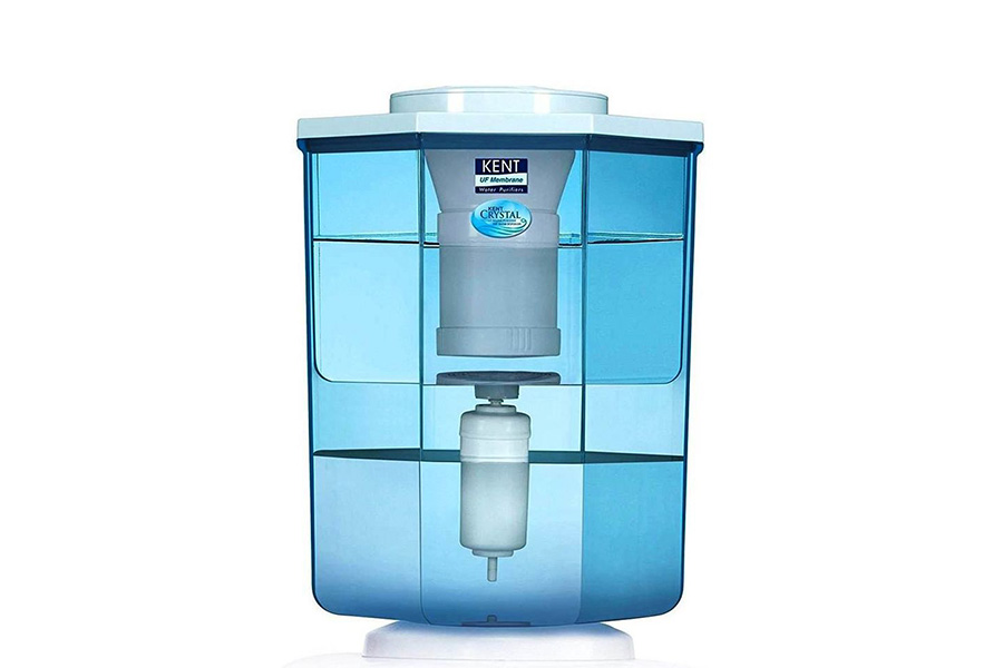 Ultrafiltration water purifier on a white background