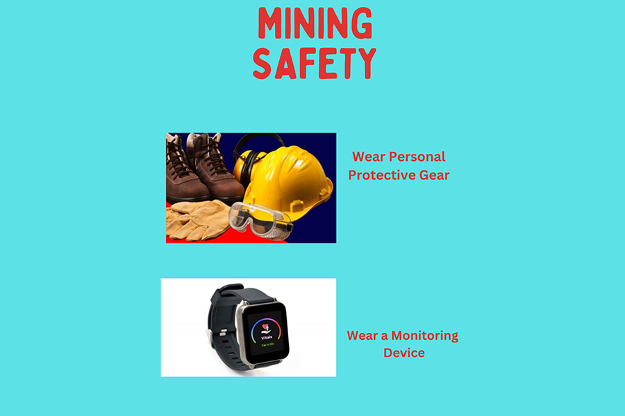 Various mining safety wearables