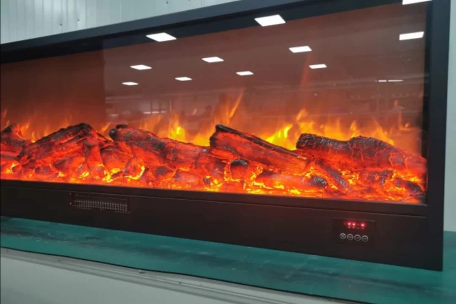3d wall-mounted electric fireplace insert