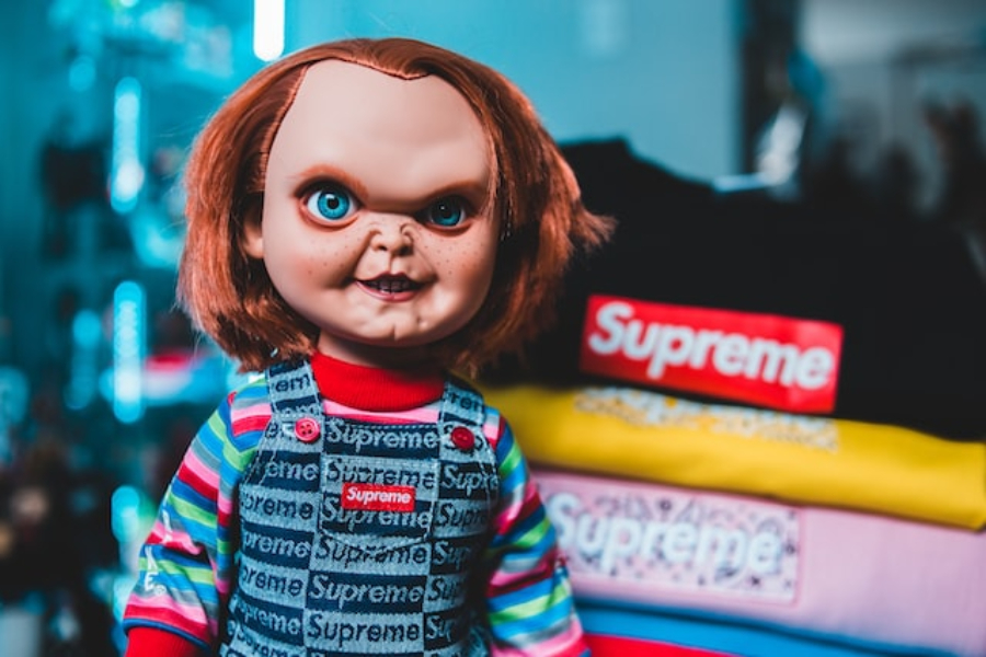 A Chuky doll based on a movie character