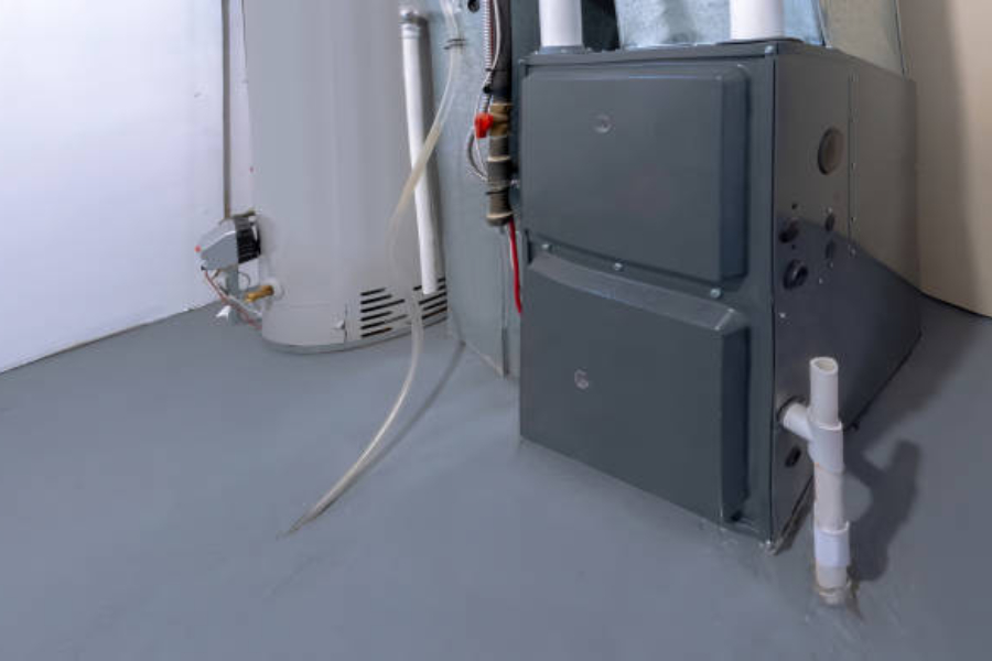 A home highly efficient furnace in the basement