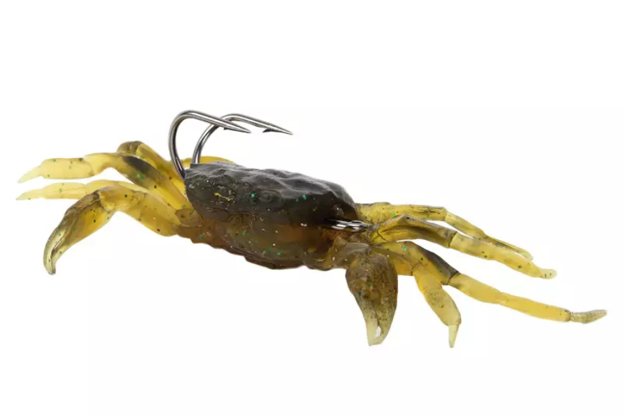 A soft bait saltwater crab fishing lure with hook