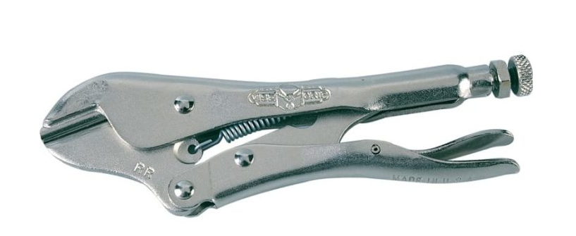 A steel vice grip tool
