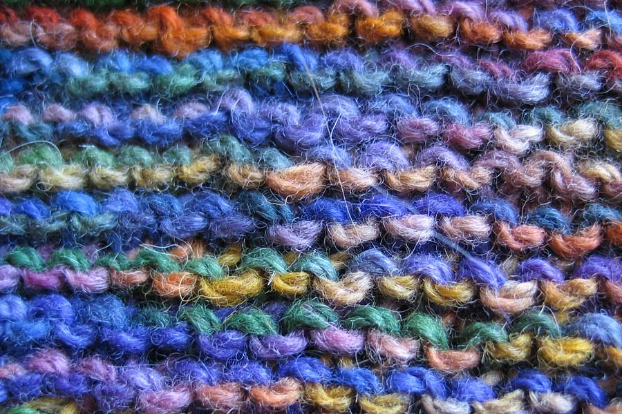 Close-up of garter stitch