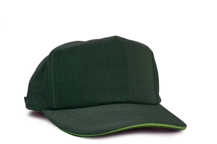 Dark green trucker cap on a white background