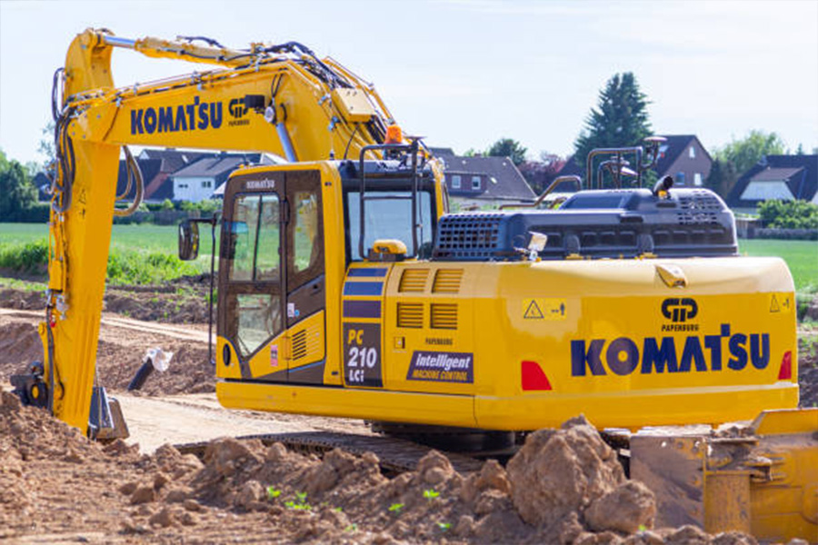 Komatsu excavator on-site