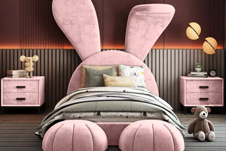 upholstered furniture princess kids bed